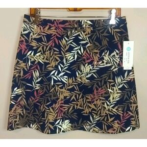 Margaret M Women Deandra Navy Multicolor Floral A Line Skirt Size MP